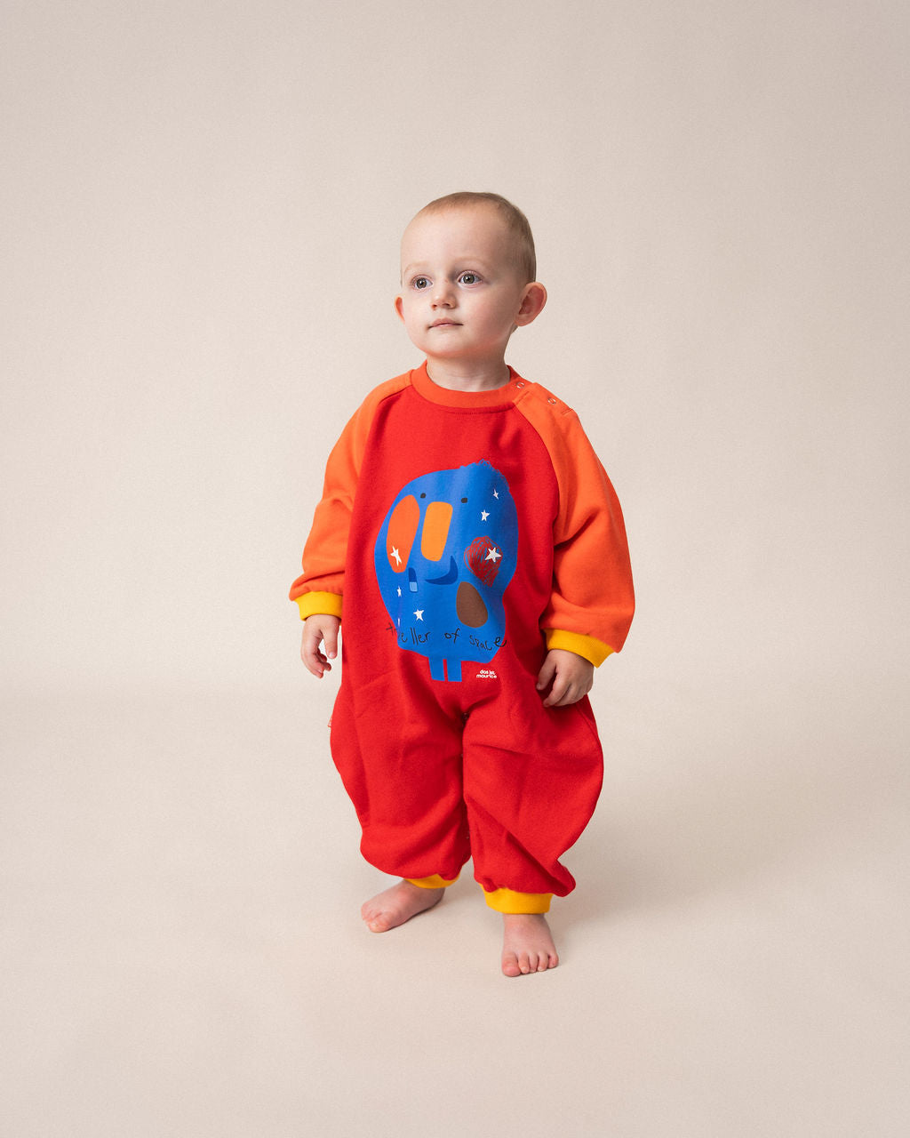 Romper Red Space Man
