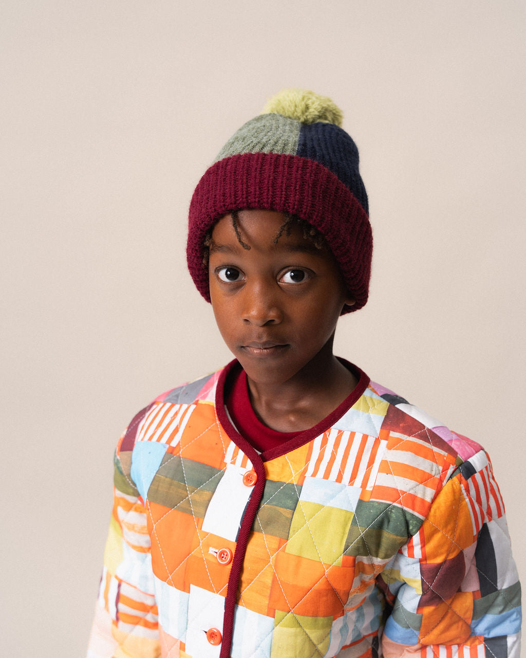 Beanie Maroon & Navy