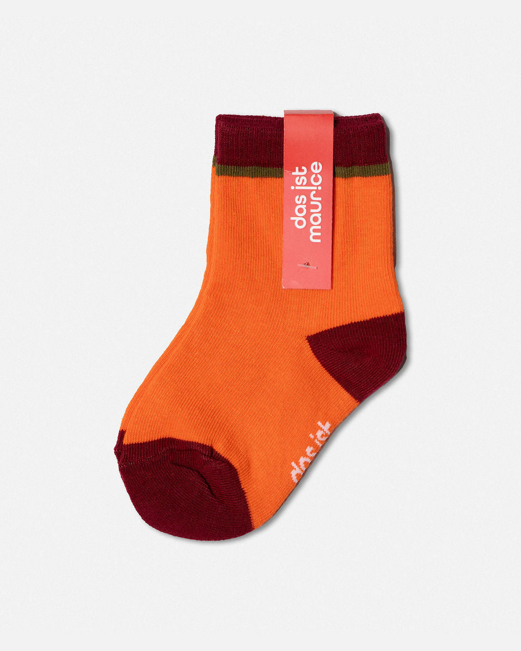 Socks Orange & Maroon