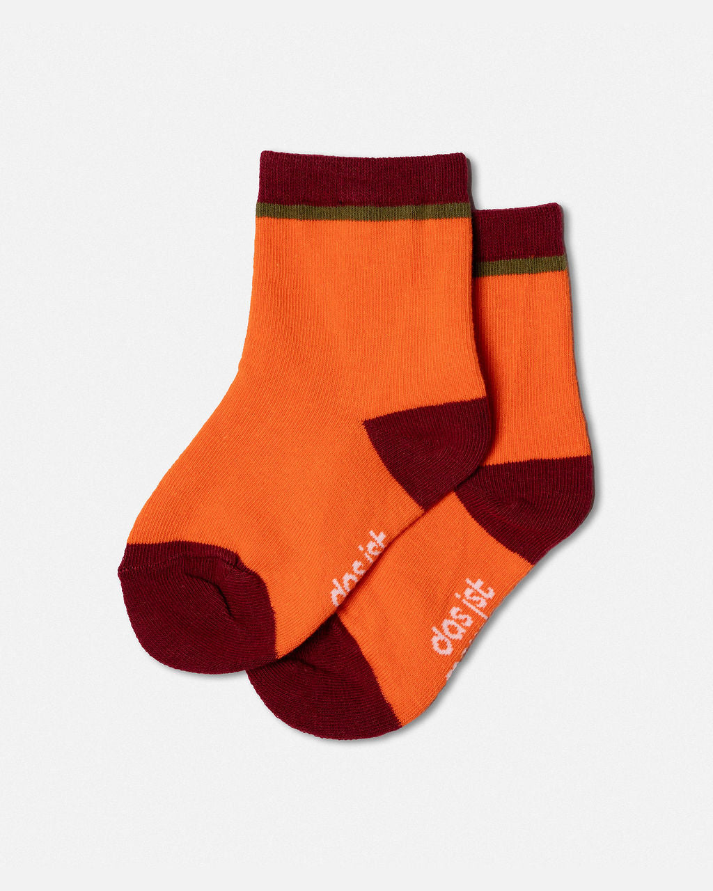 Socks Orange & Maroon