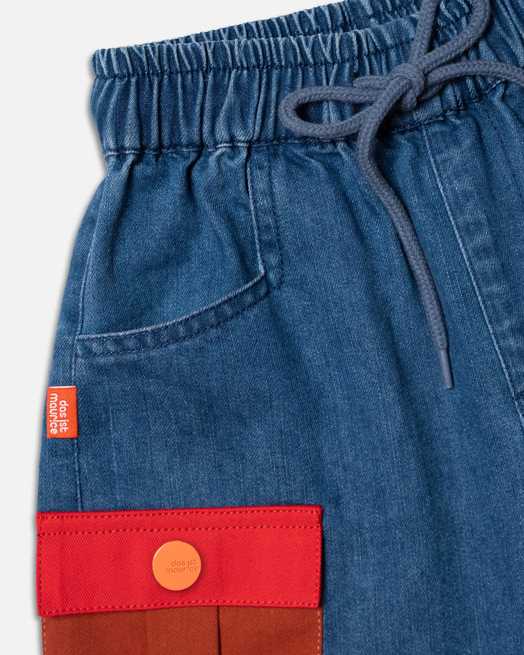 Denim Barrel Pants Pockets