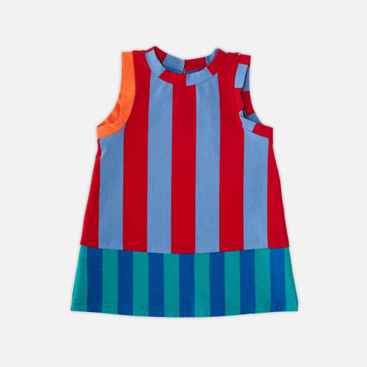 Sleeveless Dress Stripes Reversed