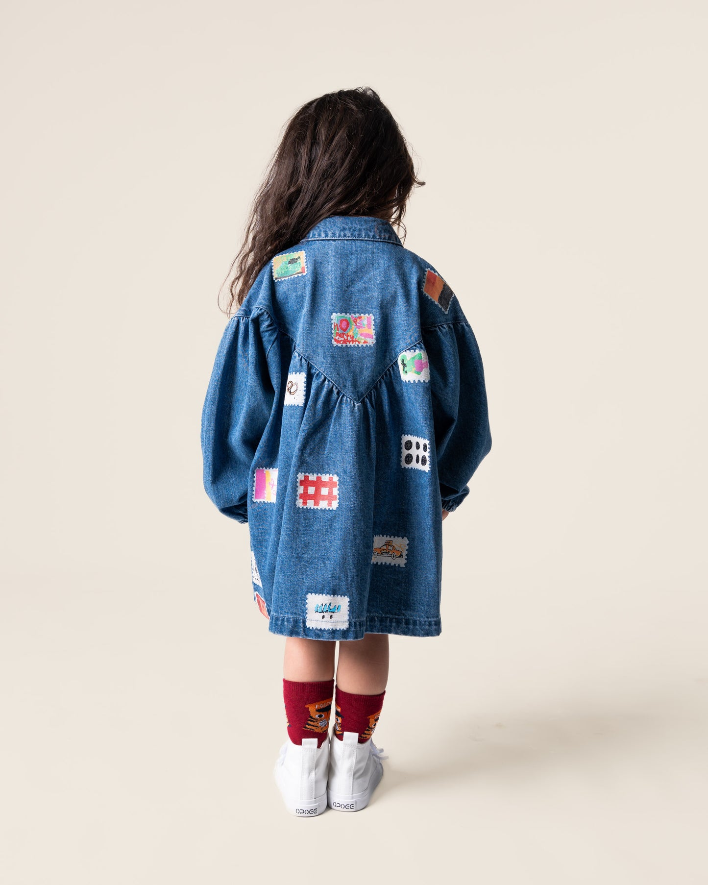 Denim Smock Dress | Stamps