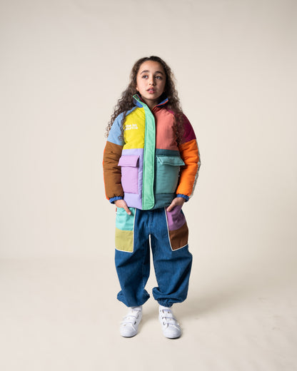 Denim Barrel Pants | Colour Block
