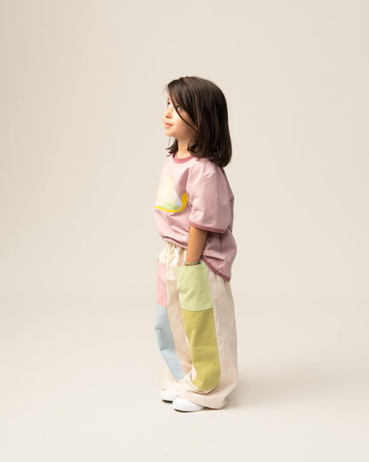 Wide Leg Pants | Patchwork