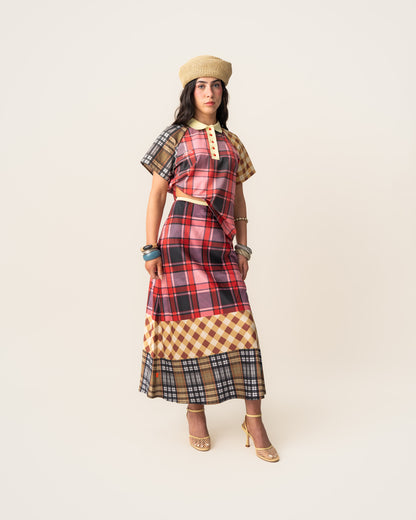 Women's Plaid Satin Skirt (PRE ORDER)
