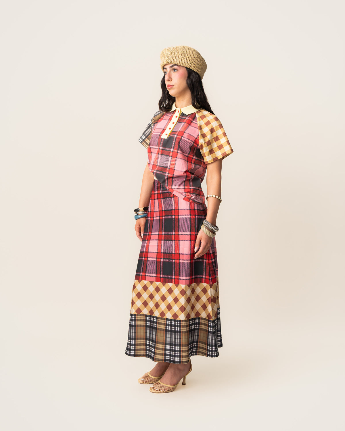 Women's Plaid Satin Skirt (PRE ORDER)