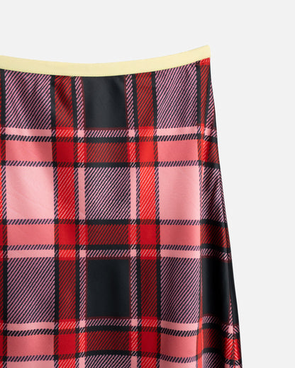 Women's Plaid Satin Skirt (PRE ORDER)