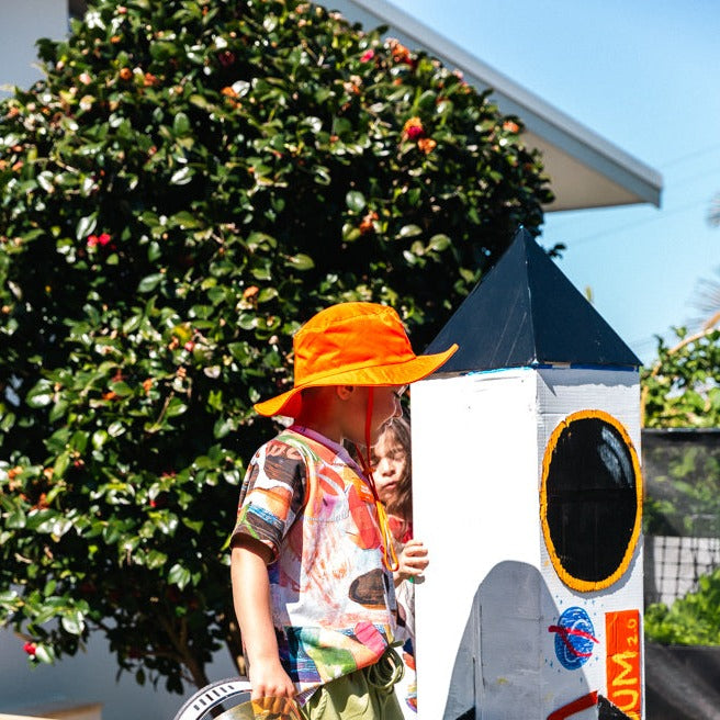 Wide Brim Hat Orange