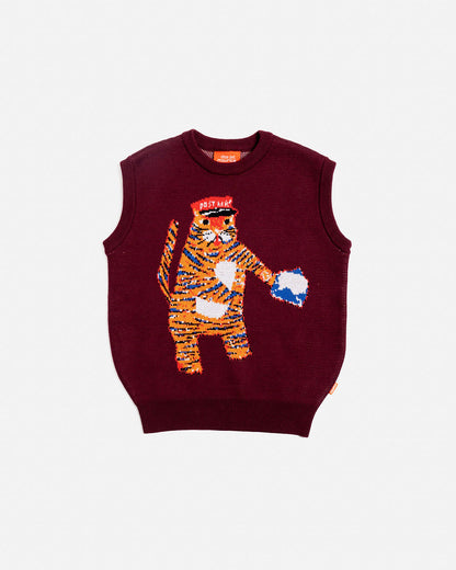 Jacquard Knit Vest | Tiger the Postie