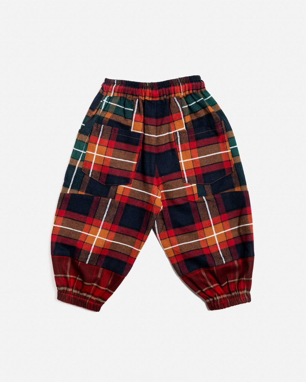 Patched Barrel Pants | Tartan