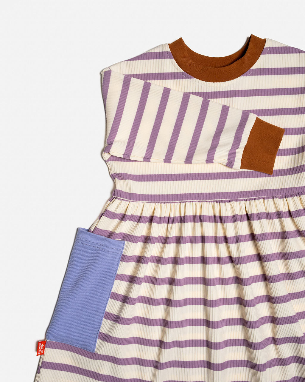 Bell Dress | Purple Stripes