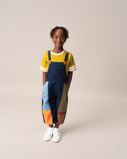Shorts Overalls Denim Dark Wash