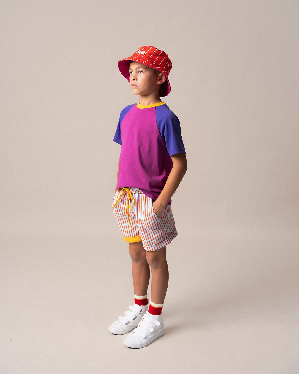 Shorts Blue & Orange Stripes