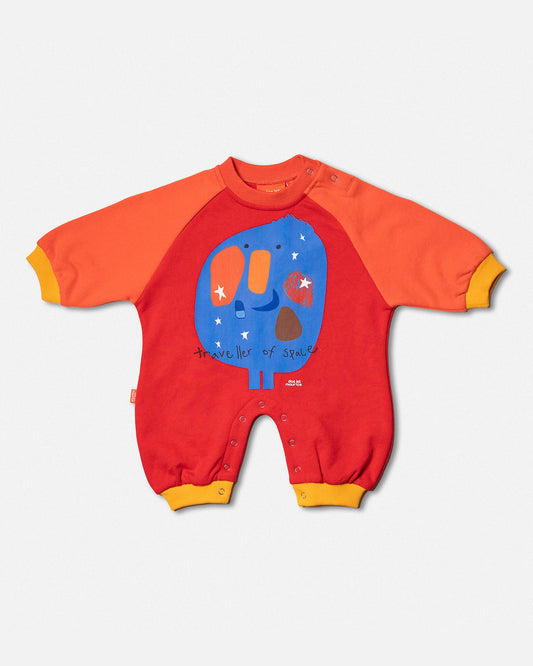 Romper Red Space Man