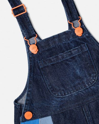 Shorts Overalls Denim Dark Wash