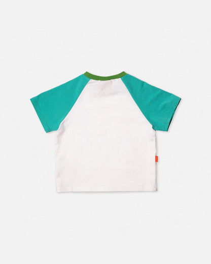 Raglan T-Shirt Aqua & White